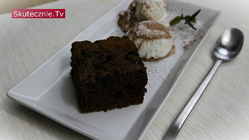 Ciasto czekoladowe z wiśniami (bez miksera)