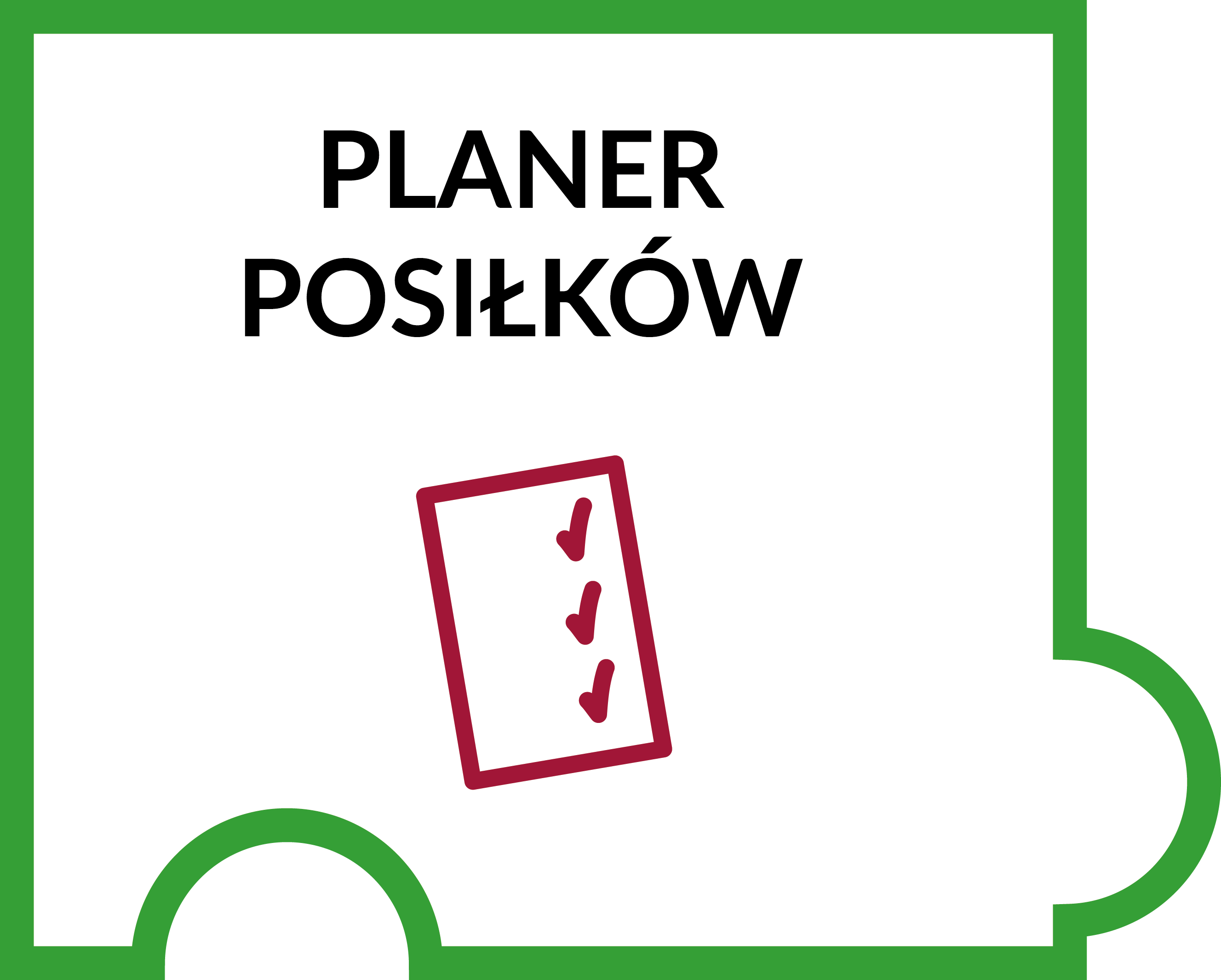 Planer posiłków - puzzle #Skutecznik (green)