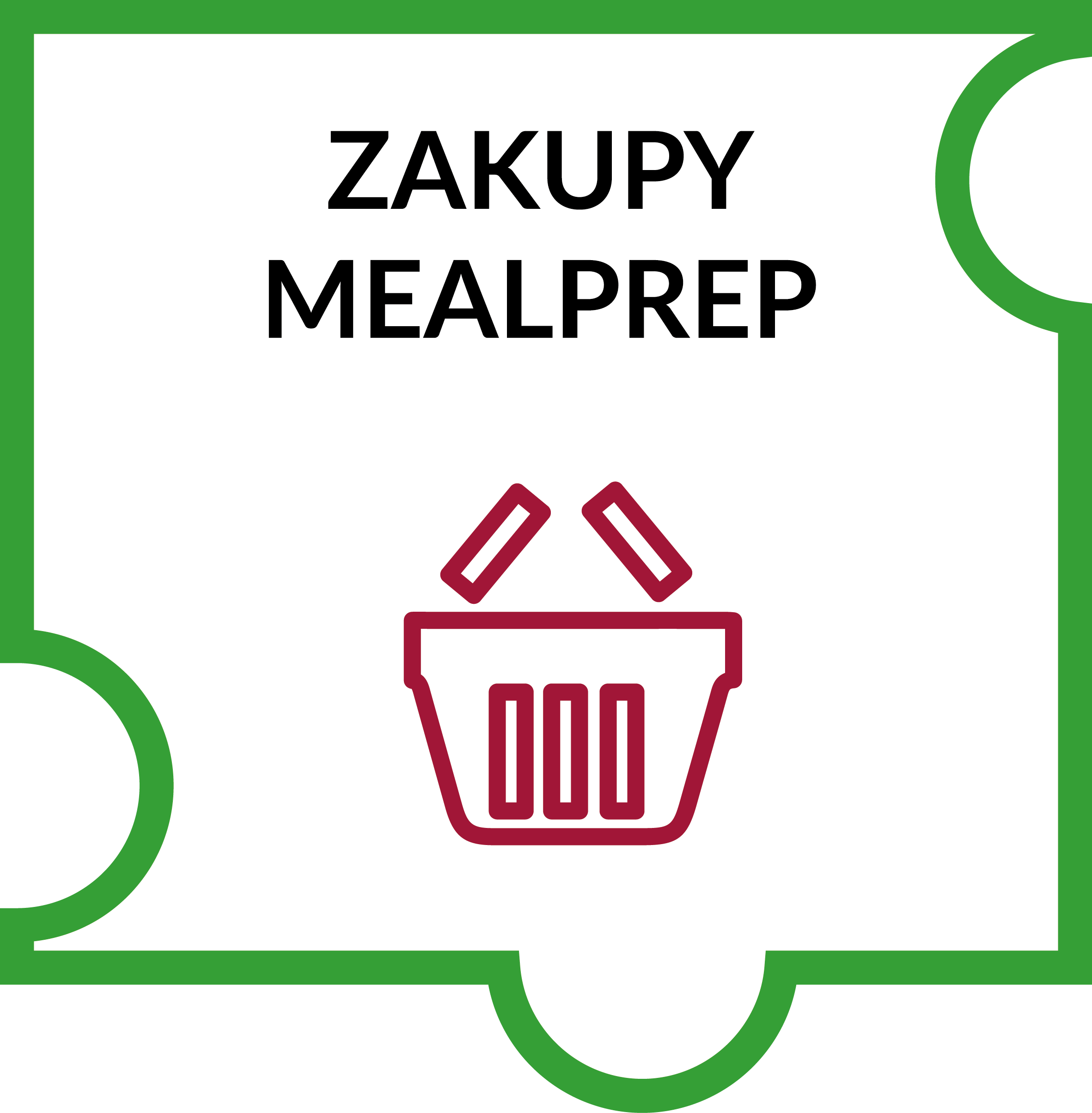 Zakupy. Mealprep - puzzle #Skutecznik (green)