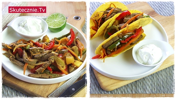 Meksykańska patelnia z mięsem i warzywami