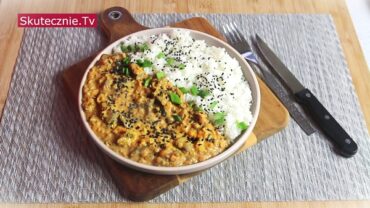 Ostre curry z soczewicy i pieczarek. Prosty gulasz bez mięsa