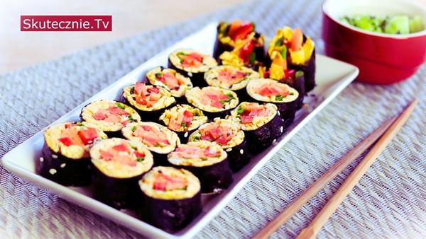 Kimbap bez ryżu. Szybka wersja z jajkiem i warzywami. Lepsze niż jajecznica;)